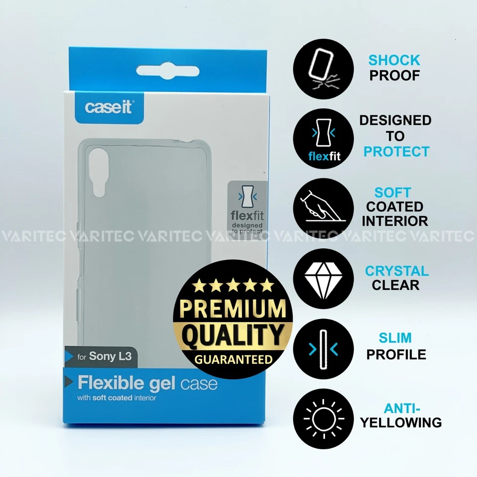 CASEIT L3 Clear Gel Silicone Bumper Shock Case Back Cover for Sony Xperia L3 - Image 1 of 1