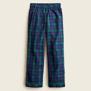 J Crew Kids' Printed Pajama Pant Holiday Raw Indigo Spicy Jade Plaid XS, S, M, L - Picture 1 of 3