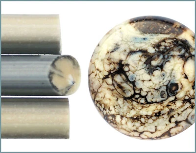 Luce e Ombra / New Ivory (5/6mm - Neuer Batch) Pastell Glasstäbe - Effetre P283M