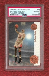 1994 SP CHAMPIONSHIP PLAYOFF HELDEN P2 MICHAEL JORDAN PSA 10 EDELSTEINE NEUWERTIG HOF BULLS - Bild 1 von 1