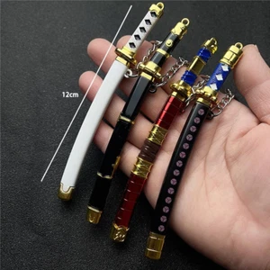 Espada samurai katana de metal 1/12 de 3,46"" hoja para figura de acción Roronoa Zoro de 6" - Imagen 1 de 10
