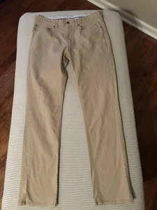 Peter Millar Signature Satin Five Pocket Hose Herren 35 x 32 Khaki Chino Stretch - Bild 1 von 8