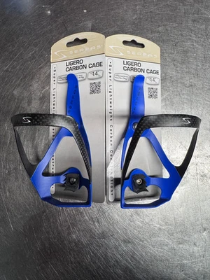 2x Jaulas Botella Carbono Serfas Azul NUEVO LIGERO Foto 1 de 3