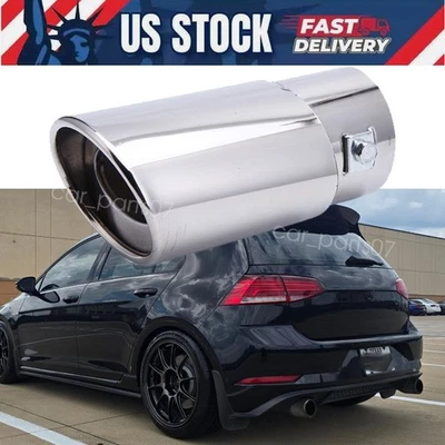 Car 38-54mm StainlessSteel Rear Exhaust Pipe Tail Muffler For Volkswagen GTI SE - Image 1 of 4
