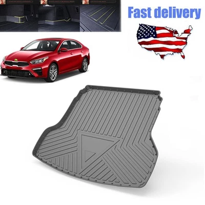 TPO Rear Cargo Trunk Liner Floor Mat All-weather for Kia Forte 2019-2023 2024 - Image 1 of 4