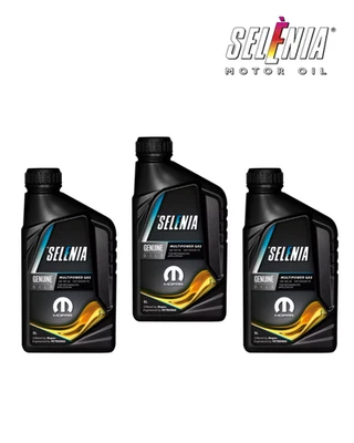 3 Litri Olio Motore Selenia  Multipower  Gas 5W40  GPL  METANO Mopar - Immagine 1 di 3