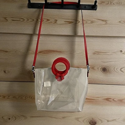 betsy johnson handbag Clear Tote With Cosmetic Clutch (new) - Image 1 of 4