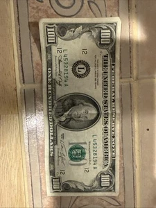 1974 (L) $ 100 ONE HUNDRED DOLLAR NOTE FEDERAL RESERVE SAN FRANCISCO CALIFORNIA - Picture 1 of 2
