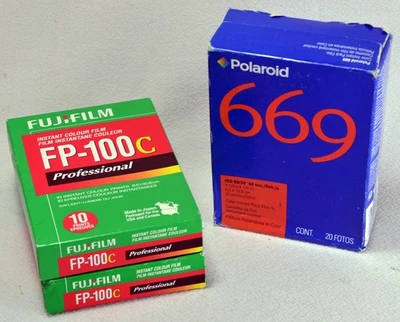 (2x) boxes Fujifilm FP-100C & 669 Instant Film COLD STORED Polaroid packfilm - Image 1 of 4