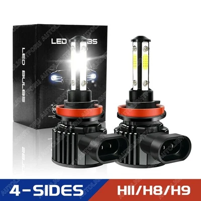 H11 LED Headlight Super Bright Bulbs Kit 6500K White 60000LM High/Low Beam - Image 1 of 4