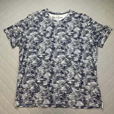 Camisa Robert Graham Para Hombre 2XL Azul Gris Abstracto Camuflaje Algodón Manga Corta Foto 1 de 4
