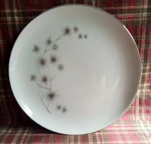 Creative Fine China Platinum Starburst 9 1/4" Dinner Plate Japan 1014 - Picture 1 of 4