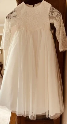 Bari Jay 儿童 5 码花卉女孩连衣裙全长象牙白,华丽 — 第 1/4 张图片