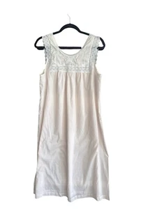 Vintage Barbizon Pink Sleeveless Medium Nightgown Lace Embroidery Gown - Picture 1 of 6