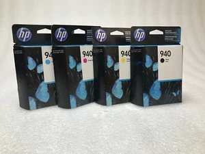 Set of 4 GENUINE SEALED OEM HP 940 (B,Y,M,C) Ink Cartridges Exp. 06/2018 - Picture 1 of 6