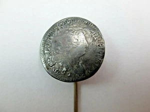 1691 Louis XIV 1/2 ECU SILVER Coin Antique Stick Pin Overtype? France 406D - Picture 1 of 12