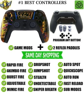 Cyber Plague V2 Pro modifiziert + 2 Reflexpaddel leiser Modz Controller für PS5 OEM - Bild 1 von 7