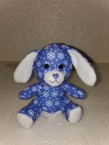 Build A Bear Snow Sparkles Bunny Rabbit Mini Plush Stuffed Toy Blue White - Picture 1 of 5