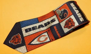 MNFL BLACK/YELLOW/BEIGE/ORANGE CHICAGO BEARS LOGO TIE - TIES - DESIGNER TIES. - Picture 1 of 3