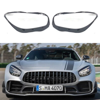 For Mercedes-Benz C190 AMG GT 2016-2018 LH&RH Side Headlight Lens Cover - Изображение 1 из 4