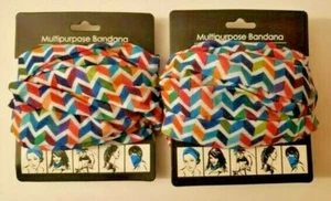 Christmas Stocking Stuffer 2 pack Multi-use Face Mask Tube Scarf Head Neck - Picture 1 of 3