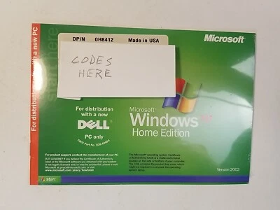 Microsoft Windows XP Home Edition 2002 New Sealed HPQ Reinstallation Disc CD ROM - Image 1 of 4