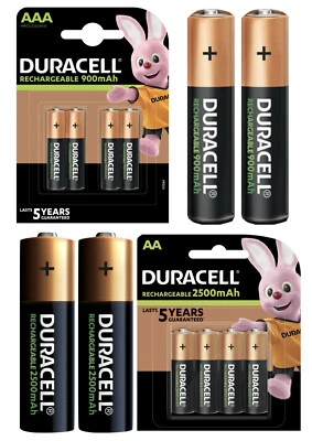 Power Batteries Duracell Recharge Ultra Accus AAA Micro 900mAh AA Mignon 2500mAh NEW - Image 1 of 4
