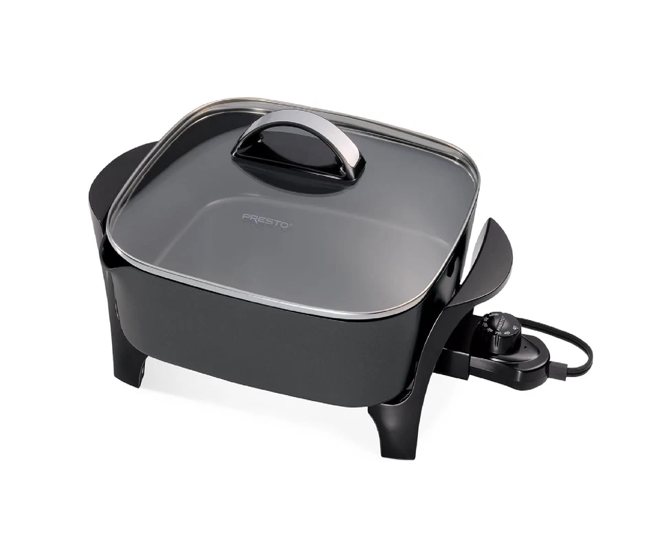 Sartén eléctrica Presto 07117 12" con tapa de cristal. Foto 1 de 3