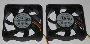 2 x ventilateur électrique silencieux T&T 50 mm - 12 V DC - 5000 tr/min - 9 CFM - 27 dB - Photo 1/5