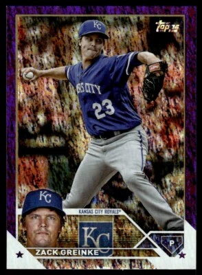 2023 Topps Purple Foilboard Zack Greinke 451/799 Kansas City Royals #420 R107 - Image 1 of 2
