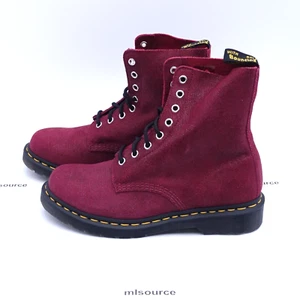 Dr. Martens 1460 Pascal Combat Boots 26066600 Red/Glitter Size 5 Women's / 3 UK - Picture 1 of 7