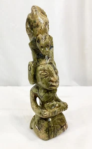 Jadeit Statue der Jade Fetisch Fruchtbarkeit Figur handgeschnitzt Maya? Azteken? - Bild 1 von 8