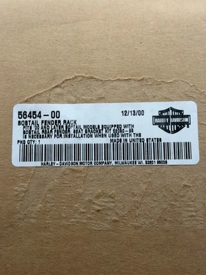 Guardabarros trasero cromado FXST 56454-00 NUEVO Harley Davidson Softail Bobtail OEM Foto 1 de 4