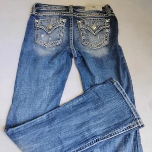 Miss Me Jeans 28 Chloe Boot Bootcut Embellished Low Rise Preppy Classic - Picture 1 of 15