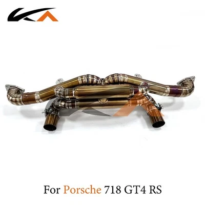 Escape KA Catback para Porsche 718 GT4 RS sección trasera de aleación de titanio Foto 1 de 4