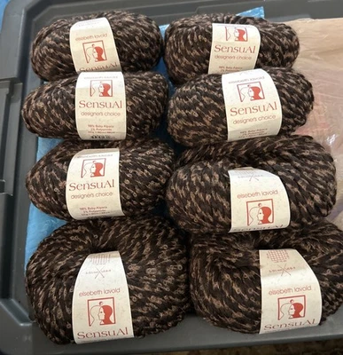 SensuAl Elspeth Labels Yarn, Baby Alpaca, 8 Skein Lot - Image 1 of 2