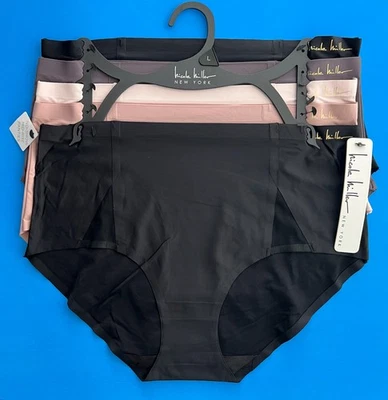 5pc Nicole Miller NM6709 Size L, XL No Show Mid Rise Laser Shaping Briefs - Image 1 of 4