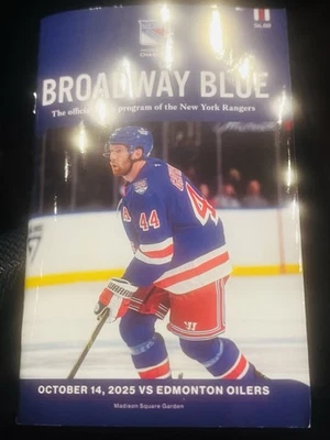 New York Rangers 100º Centenario Año Temporada 2025 15/10/25 Programa Engrasadores MSG Foto 1 de 2
