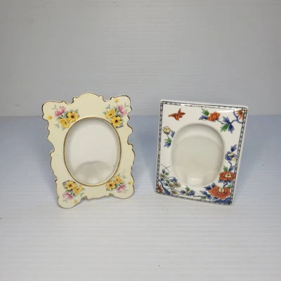 Par de marcos de fotos de cerámica Takahashi San Francisco y Norcrest flor pájaro Foto 1 de 4
