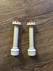 Walt Disney World Cinderella Castle Monorail Playset 2 Torches Parts Lot - R1004 - Picture 1 of 3
