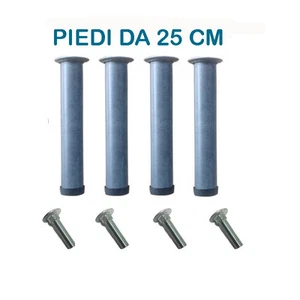 PIEDI FERRO RETE ORTOPEDICA DI RICAMBIO ZAMPE ALTEZZA 25CM PER LETTO CON BULLONI - Foto 1 di 1