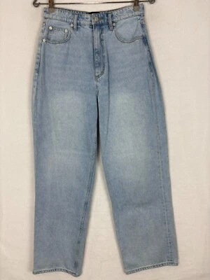 LEE Womens Jeans Size 10 High Rise Baggy 5 Pockets Denim Zip Fly Whiskered - image 1 of 4