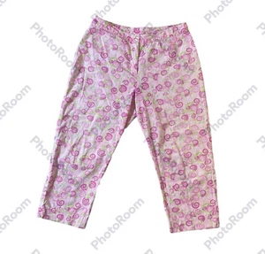 Lilly Pulitzer Vintage rosa Schnecke Escargot Print kurze Hose Caprihose Größe 6P - Bild 1 von 8