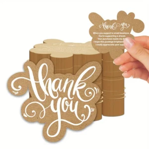100 pcs THANK YOU FOR SUPPORTING MY SMALL BUSINESS dream BRIGHTENS DAY cards - Picture 1 of 4
