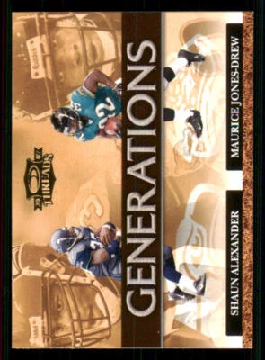 2007 Donruss Threads Generations Gold #12 Shaun Alexander/Maurice Jones-Drew - Image 1 of 2