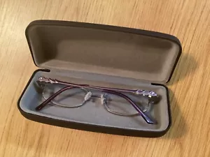 Joan Collins Metal Lilac Eyeglasses FRAMES ONLY w/ Crystal Accent 9815 51-17-135 - Picture 1 of 7