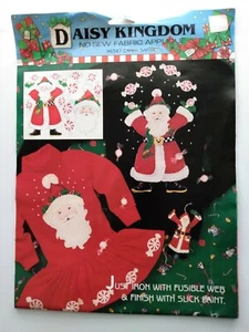 Vintage Daisy Kingdom no-sew Fredric appliqué Christmas 6347 Candy Santa iron on - Picture 1 of 2