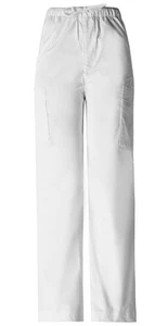 Scrubs Cherokee Workwear Men's Drawstring Cargo Pant 4243 WHTW White - Picture 1 of 3
