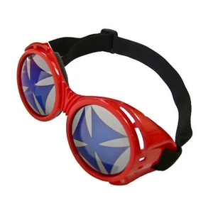 Adulto Adolescente Peligro Biológico Apocalipsis Científico Loco Rave EDM Disfraz Gafas Rojas - Imagen 1 de 1