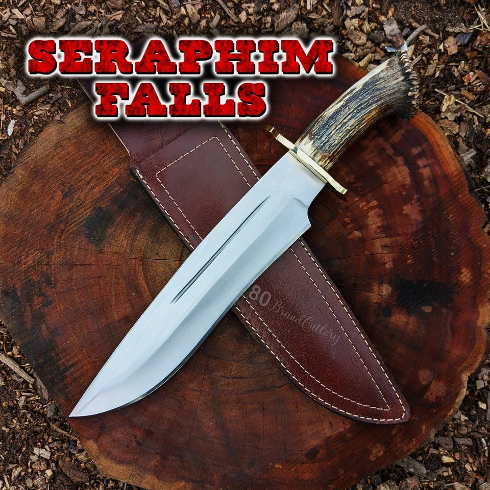 Cuchillo Seraphim Falls MUELA MAGNUM réplica cuchillo de caza con mango de cuerno de ciervo - Imagen 1 de 4